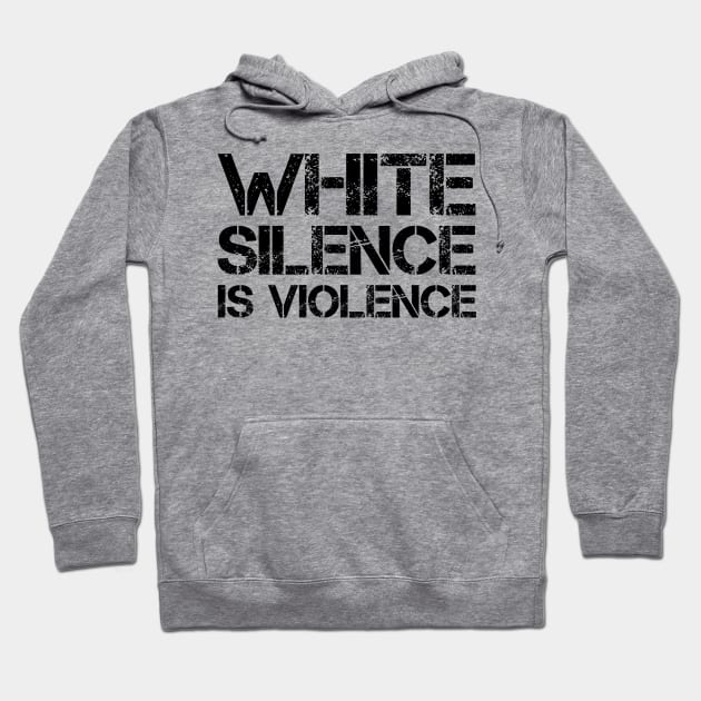 White Silence Is Violence Hoodie by CF.LAB.DESIGN